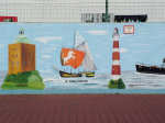 Wilfried Schlegel - Verschiedene Motive an der Hafenmauer (2006)