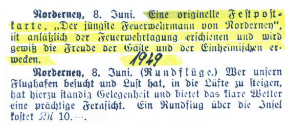 Zeitungsnotiz