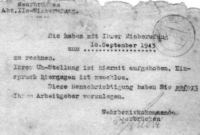 Einrufungsbefehl