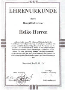 70 Jahre Feuerwehr