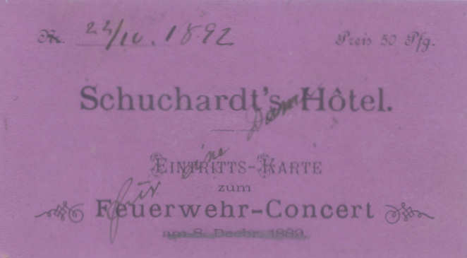 Feuerwehr - Conzert 1889 + 1892