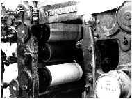 historische Druckmaschine Marke MAN,
