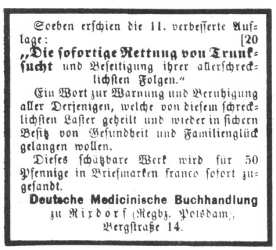 Zeitungsanzeige