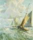 Kreuzende Segelboote / 1943 - Öl auf Leinwand - 81 x 66 cm